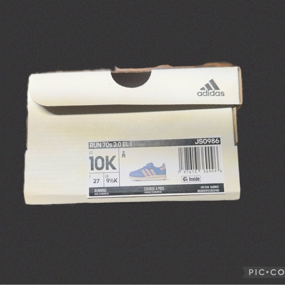 Adidas Kids RUN 70s 2.0 EL I Blue Light Pi k Sneakers Shoes 10K - Picture 3 of 3